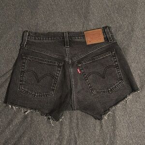 Black Denim Levi Shorts